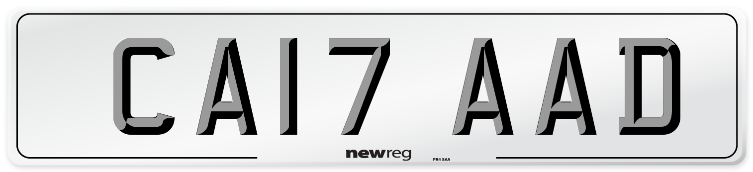 CA17 AAD Number Plate from New Reg
